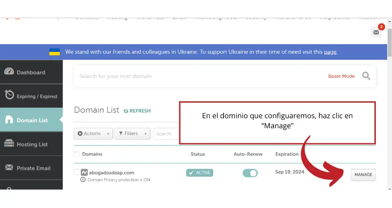 Captura de pantalla 12 del registro de dominio