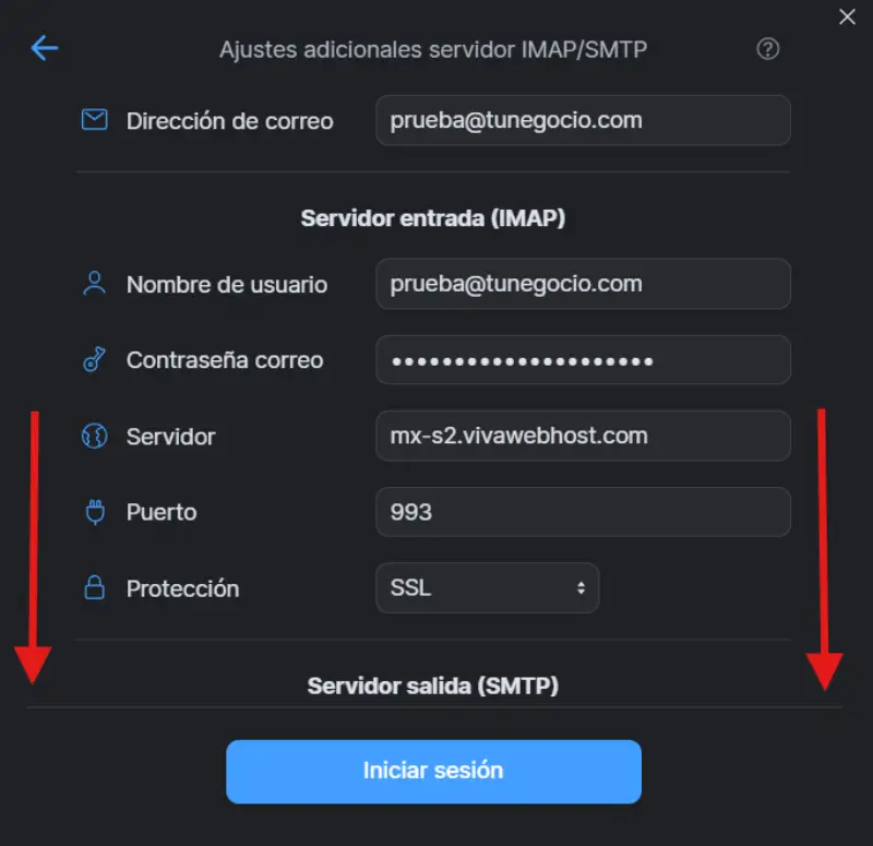Captura de pantalla 4 de la configuración de Spark Email