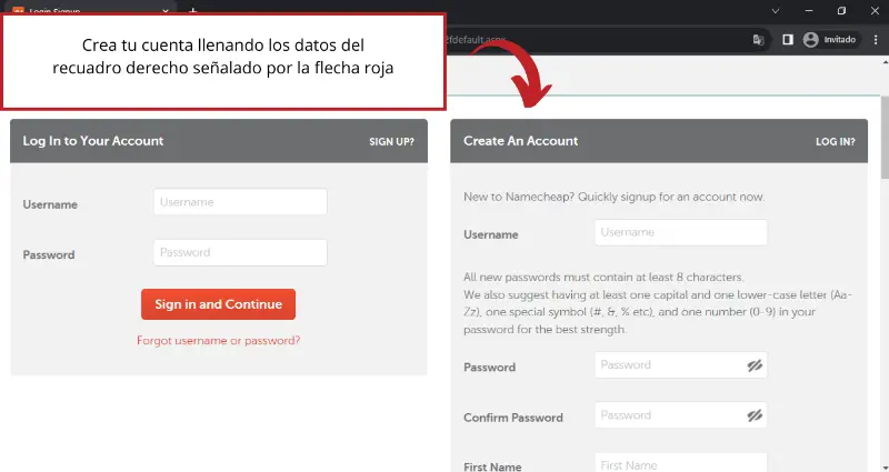 Captura de pantalla 5 del registro de dominio