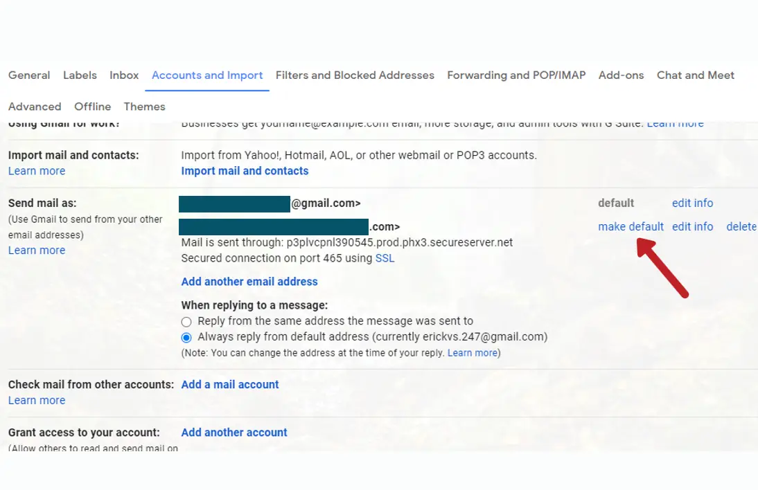 Captura de pantalla 11 de la configuración de Gmail