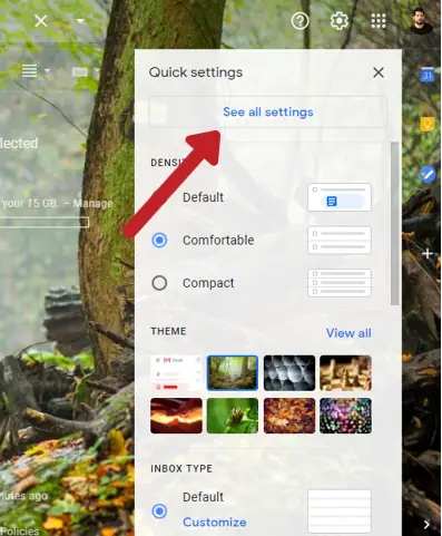 Captura de pantalla 2 de la configuración de Gmail