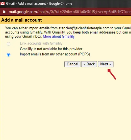Captura de pantalla 5 de la configuración de Gmail